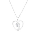 Sterling Silver 925 Necklace Rhodium Plated Embedded With White CZ