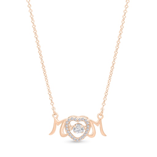 [PND03WCZ00000A432] Sterling Silver 925 Necklace Rose Gold Plated Embedded With White CZ