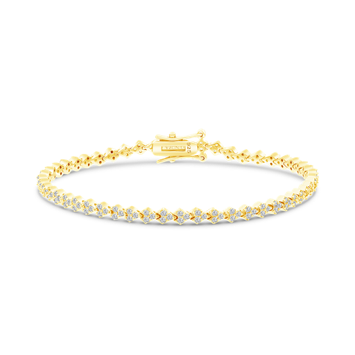 [BRC02WCZ00000A727] Sterling Silver 925 Bracelet Gold Plated