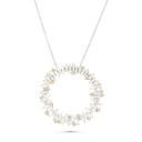 Sterling Silver 925 Necklace Rhodium And Gold Plated
