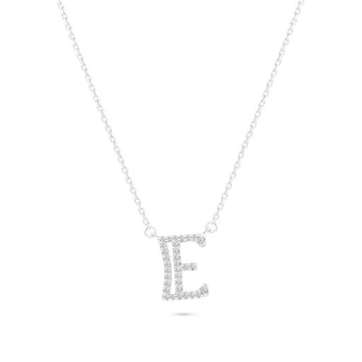 [NCL01WCZ00000A476] Sterling Silver 925 Necklace Rhodium Plated (E)
