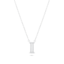 Sterling Silver 925 Necklace Rhodium Plated (I)