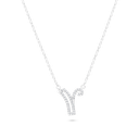 Sterling Silver 925 Necklace Rhodium Plated (Y)