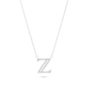 Sterling Silver 925 Necklace Rhodium Plated (Z)