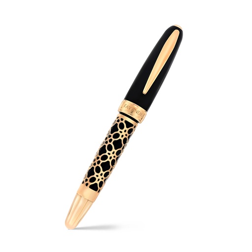 [PEN09BLK03000A002] قلم مطلي ذهبي روز black resin