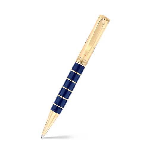 [PEN09BLU03000A008] Fayendra Pen Rose Gold plated Blue resin