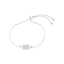 Sterling Silver 925 Bracelet Rhodium Plated And White CZ
