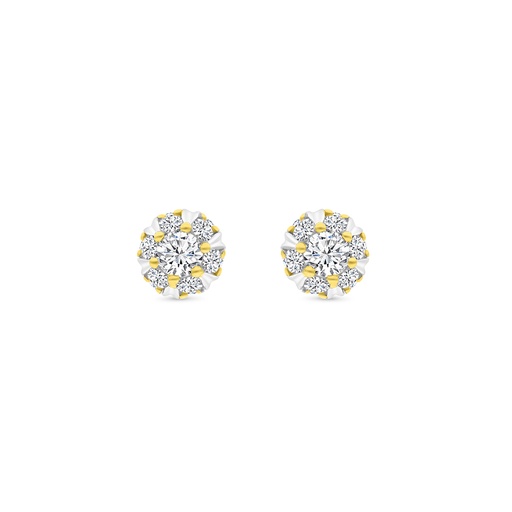 [EAR28WCZ00000B661] Sterling Silver 925 Earring Rhodium And Gold Plated