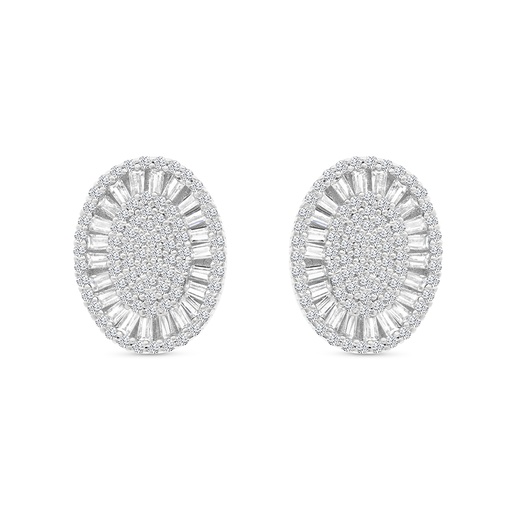 [EAR01WCZ00000B664] Sterling Silver 925 Earring Rhodium Plated