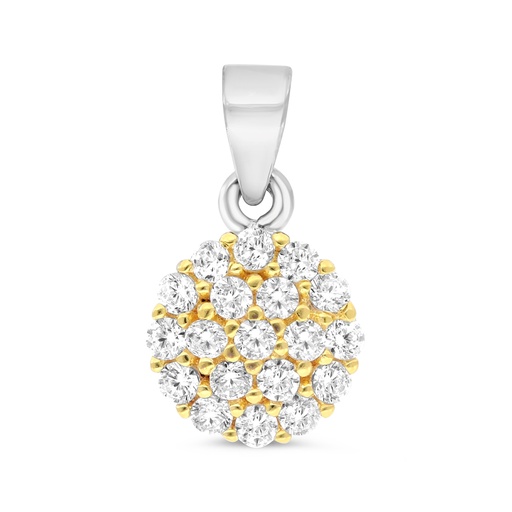 [PND28WCZ00000A815] Sterling Silver 925 Pendant Rhodium And Gold Plated
