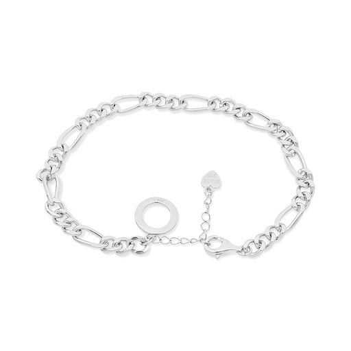 [BRC0100019000A889] Sterling Silver 925 Bracelet Rhodium Plated - 19 CM