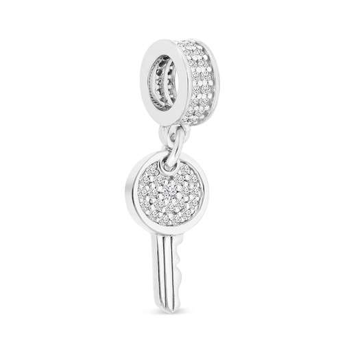 [PND01WCZ00000A875] Sterling Silver 925 Pendant Rhodium Plated Embedded With White CZ