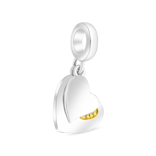 [PND28WCZ00000A887] Sterling Silver 925 Pendant Rhodium And Gold Plated Embedded With  White CZ