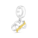 Sterling Silver 925 Pendant Rhodium And Gold Plated