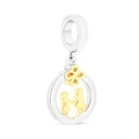Sterling Silver 925 Pendant Rhodium And Gold Plated