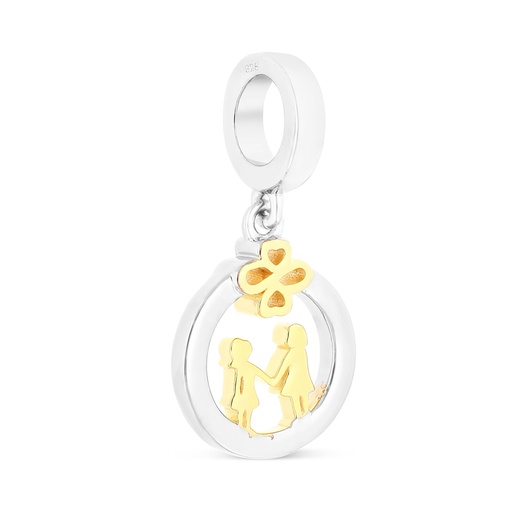 [PND2800000000A907] Sterling Silver 925 Pendant Rhodium And Gold Plated