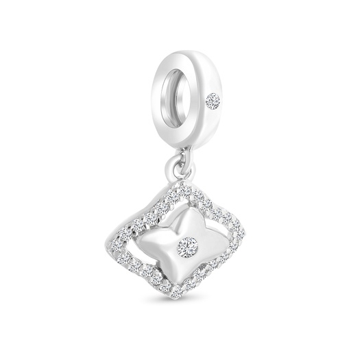 [PND01WCZ00000A910] Sterling Silver 925 Pendant Rhodium Plated Embedded With White CZ