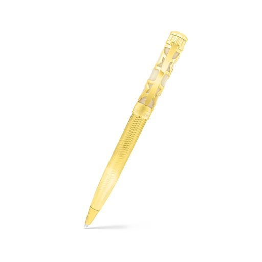 [PEN09IVO02000A017] Fayendra Pen Gold Plated  And ivory lacquer