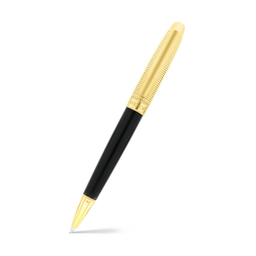 [PEN09BLK02000A027] Fayendra Pen Rose Gold Plated black lacquer