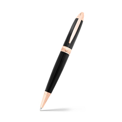 [PEN09BLK07000A010] قلم فايندرا الفاخر مطلي ذهبي روز black lacquer