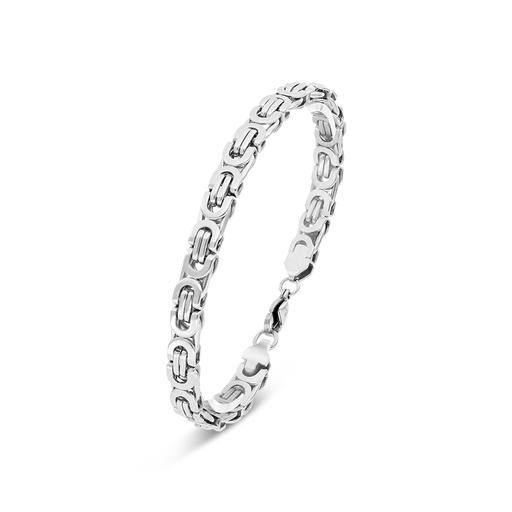 [BRC0900000000A043] Stainless Steel Bracelet, Rhodium Plated For Men 304L