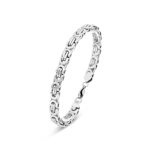 [BRC0900000000A043] Stainless Steel Bracelet, Rhodium Plated For Men 304L