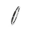 Stainless Steel 316L Bracelet, Rhodium And Black And  Rose Gold Plated For Men