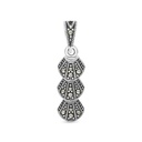 Sterling Silver 925 Pendant Embedded With Marcasite Stones