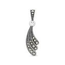 Sterling Silver 925 Pendant Embedded With Marcasite Stones
