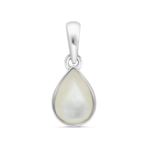 [PND0400000MOPA467] Sterling Silver 925 Pendant Embedded With Natural White Shell