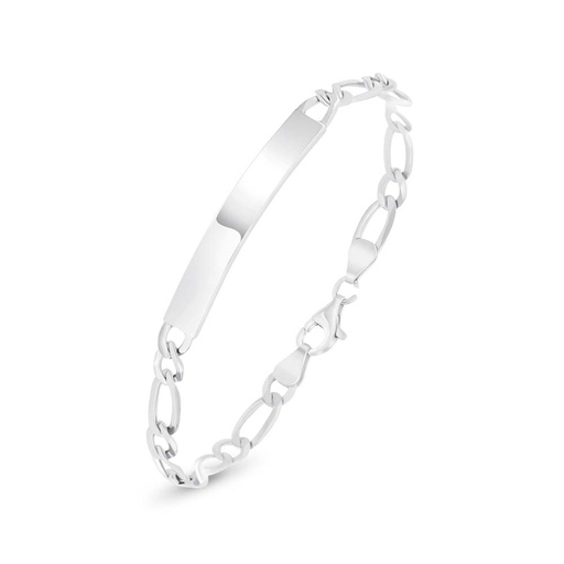 [BRC0100000000B054] Italian Silver 925 Bracelet, Rhodium Plated For Men'