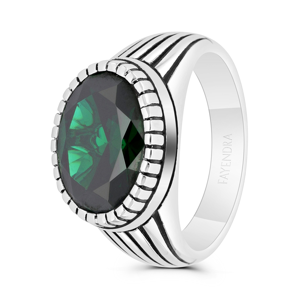 Gents emerald store ring