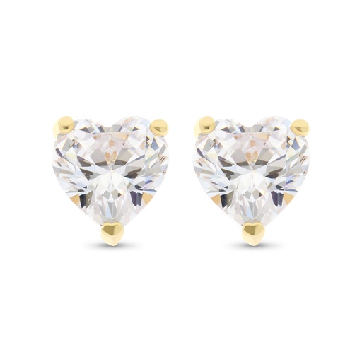 [EAR02WCZ00000C040] Sterling Silver 925 Earring Gold Plated Embedded With White CZ