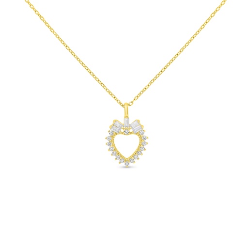 [NCL02WCZ00000B152] Sterling Silver 925 Necklace Gold Plated Embedded With White CZ