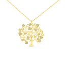 Sterling Silver 925 Necklace Gold Plated Embedded With White CZ
