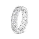 Sterling Silver 925  Ring Rhodium Plated Embedded With White CZ 