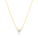 Sterling Silver 925 Necklace Gold Plated Embedded With Yellow Zircon