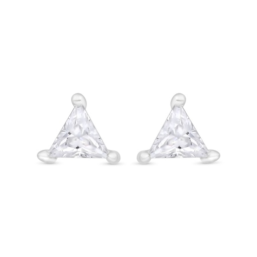 [EAR01WCZ00000C183] Sterling Silver 925 Earring Rhodium Plated Embedded With White CZ