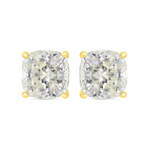 [EAR02CIT00000C200] Sterling Silver 925 Earring Gold Plated Embedded With Yellow Zircon 