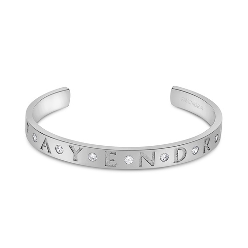 [BRC70WCZ00000B105] Sterling Silver 925 Bracelet Black Plated Embedded With White CZ