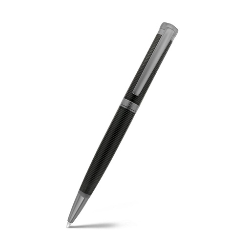 [PEN0900005000A123] Fayendra Pen Gray And Dark Gray Plated Embedded With Striped Pattern