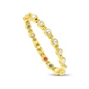 Stainless Steel 316L Bracelet, Gold Plated Embedded With White Zircon For Men