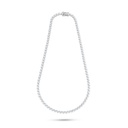 Sterling Silver 925 Necklace Rhodium Plated Embedded With White Zircon