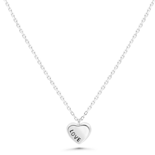 [NCL0100000000B767] Sterling Silver 925 Necklace Rhodium Plated 