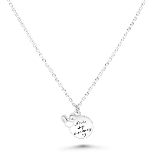 [NCL0100000000B784] Sterling Silver 925 Necklace Rhodium Plated 