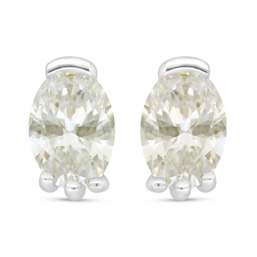 [EAR01CIT00000C576] Sterling Silver 925 Earring Rhodium Plated Embedded With Diamond Color 