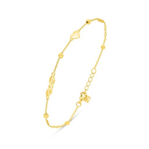 [BRC02PRL00000B203] Sterling Silver 925 Bracelet Golden Plated Embedded With Fresh Water Pearl