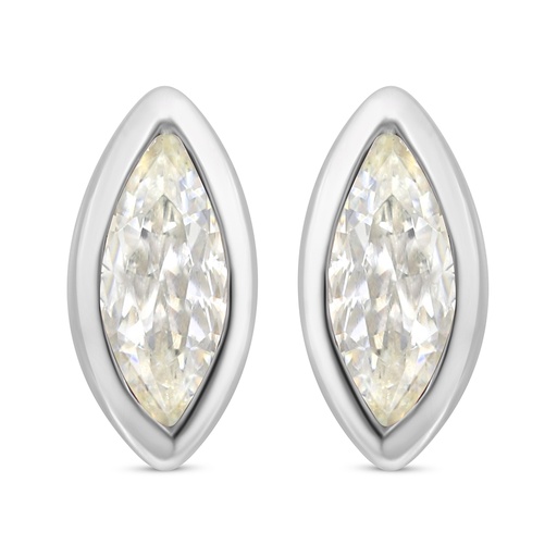 [EAR01CIT00000C682] Sterling Silver 925 Earring Rhodium Plated Embedded With Yellow Diamond 