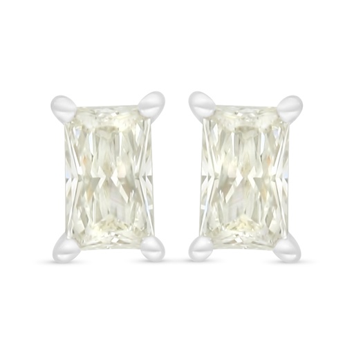 [EAR01CIT00000C683] Sterling Silver 925 Earring Rhodium Plated Embedded With Yellow Diamond 