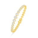 Sterling Silver 925 Bracelet Golden Plated Embedded With Yellow Diamond 